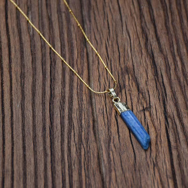 Raw Blue Topaz SOOTHING & HEALING Pendant Necklace